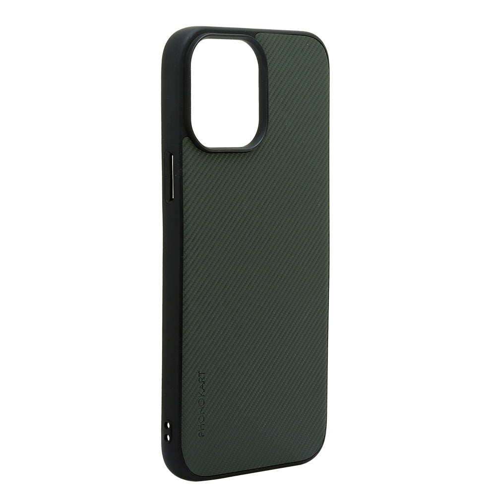 KEVLAR BACK CASE FOR IPHONE 13 PRO  (Black/Brown/Green /Red)