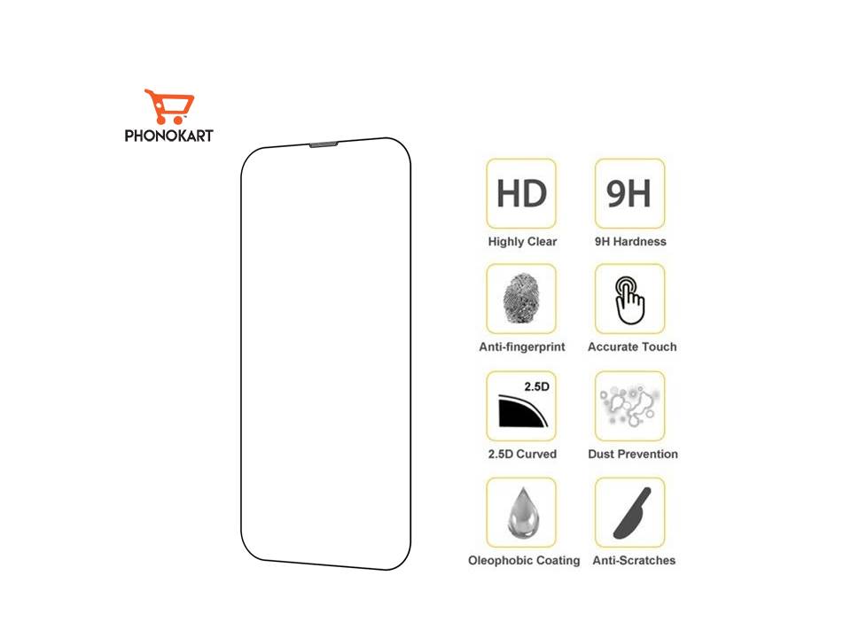 3D Tempered Glass for IPHONE 13 MINI (Black)